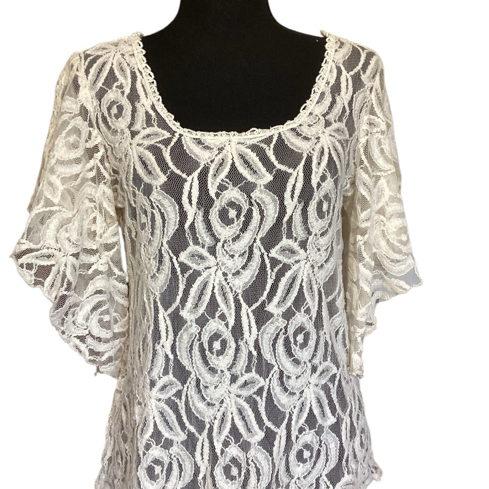 Cream Blouse with Elegant Design by willi smith